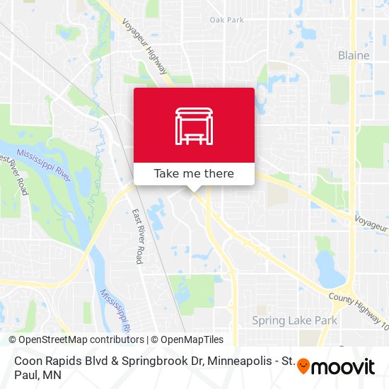 Coon Rapids Blvd & Springbrook Dr map