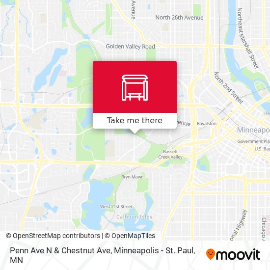 Penn Ave N & Chestnut Ave map