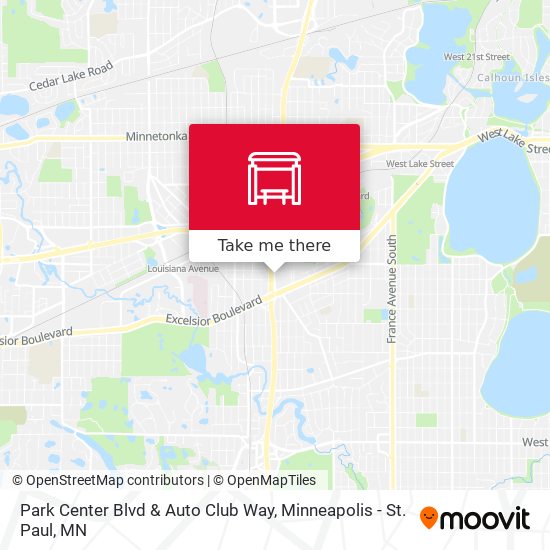 Park Center Blvd & Auto Club Way map