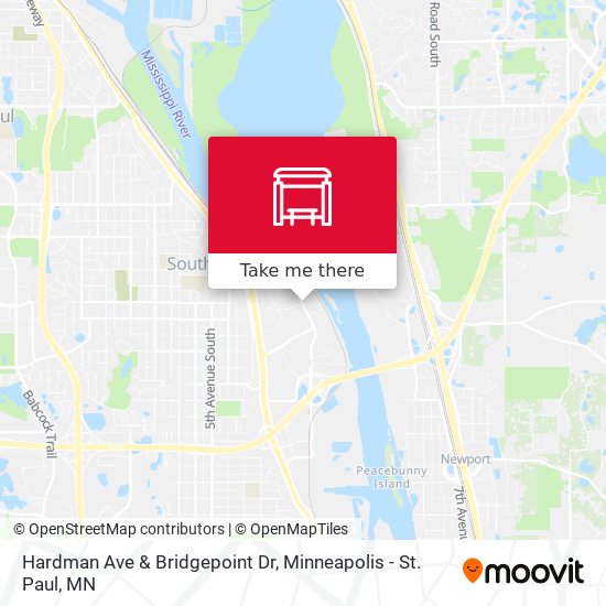 Hardman Ave & Bridgepoint Dr map