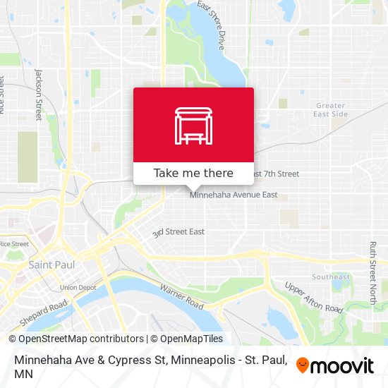 Minnehaha Ave & Cypress St map