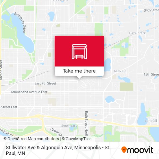 Stillwater Ave & Algonquin Ave map