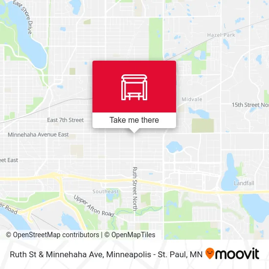 Ruth St & Minnehaha Ave map
