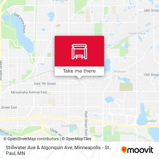 Mapa de Stillwater Ave & Algonquin Ave