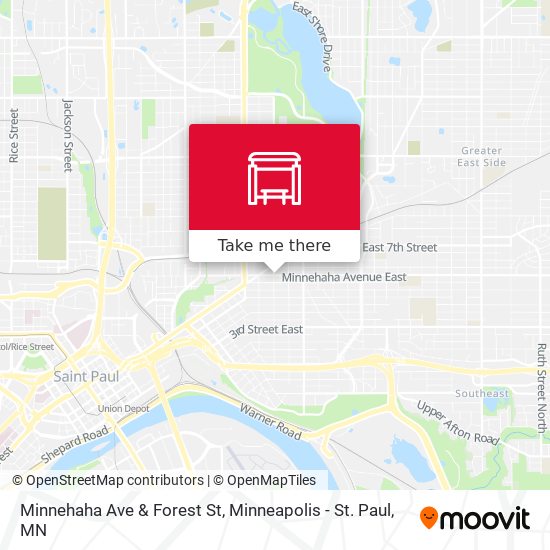Minnehaha Ave & Forest St map