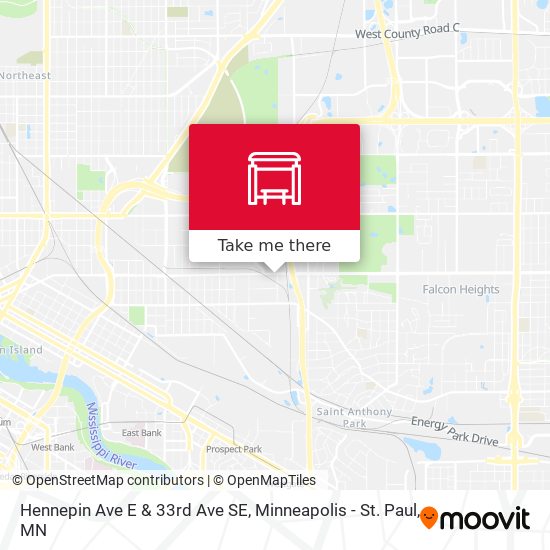 Mapa de Hennepin Ave E & 33rd Ave SE