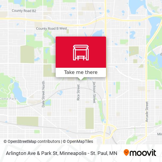 Arlington Ave & Park St map