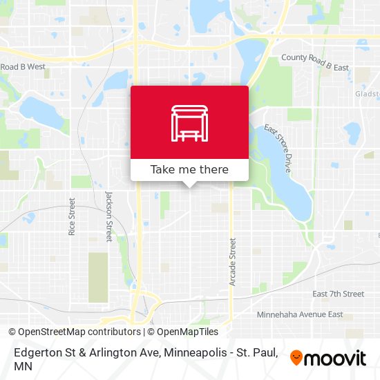 Edgerton St & Arlington Ave map