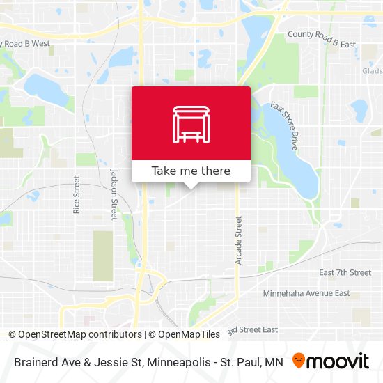 Brainerd Ave & Jessie St map