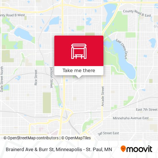 Brainerd Ave & Burr St map