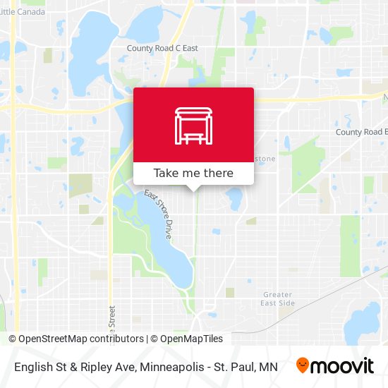 English St & Ripley Ave map