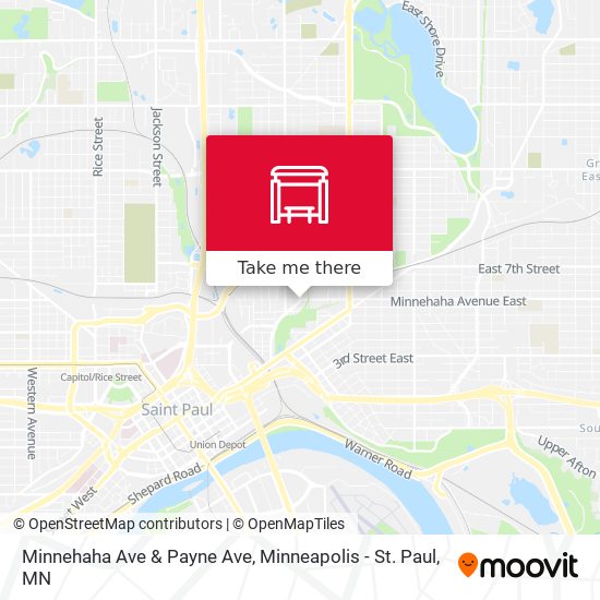 Minnehaha Ave & Payne Ave map