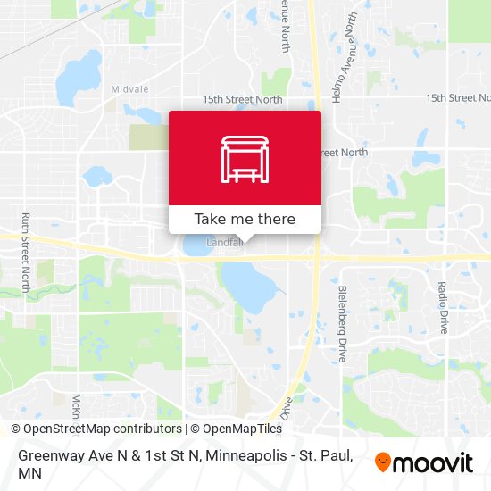 Mapa de Greenway Ave N & 1st St N