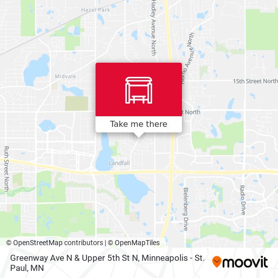 Mapa de Greenway Ave N & Upper 5th St N