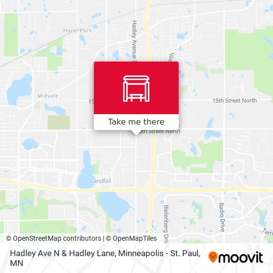 Hadley Ave N & Hadley Lane map