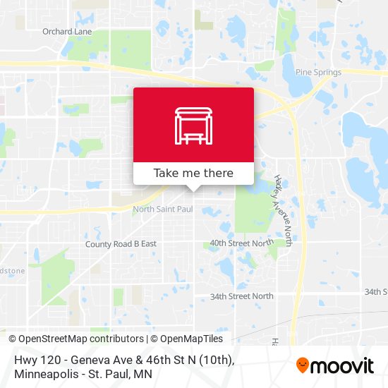 Hwy 120 - Geneva Ave & 46th St N (10th) map
