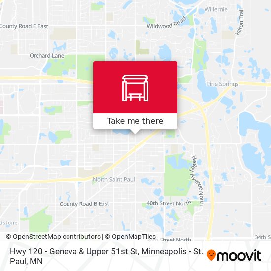 Hwy 120 - Geneva & Upper 51st St map