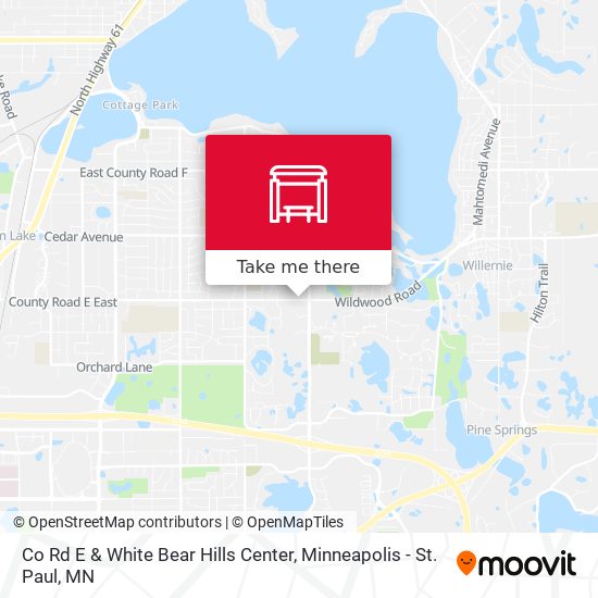 Mapa de Co Rd E & White Bear Hills Center