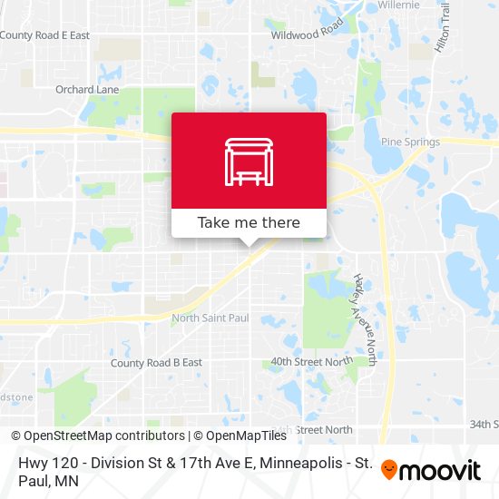 Mapa de Hwy 120 - Division St & 17th Ave E