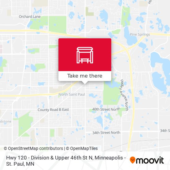 Hwy 120 - Division & Upper 46th St N map