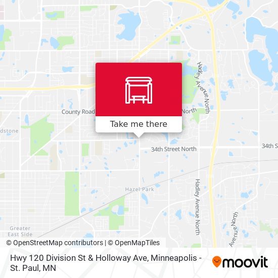 Hwy 120 Division St & Holloway Ave map