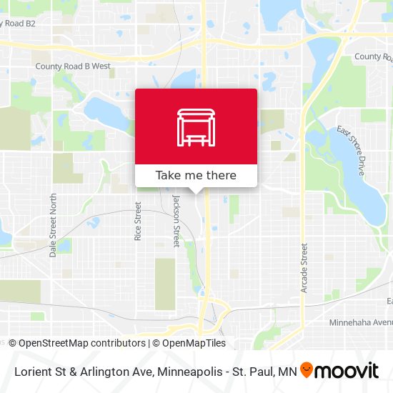 Lorient St & Arlington Ave map