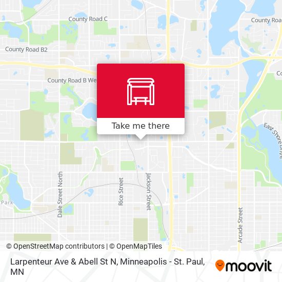 Larpenteur Ave & Abell St N map