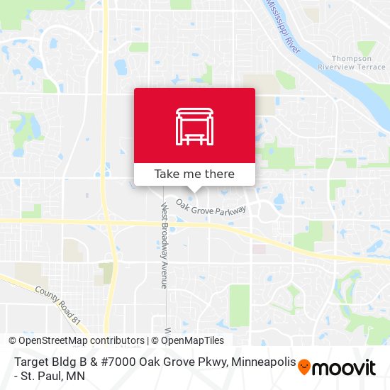 Mapa de Target Bldg B & #7000 Oak Grove Pkwy