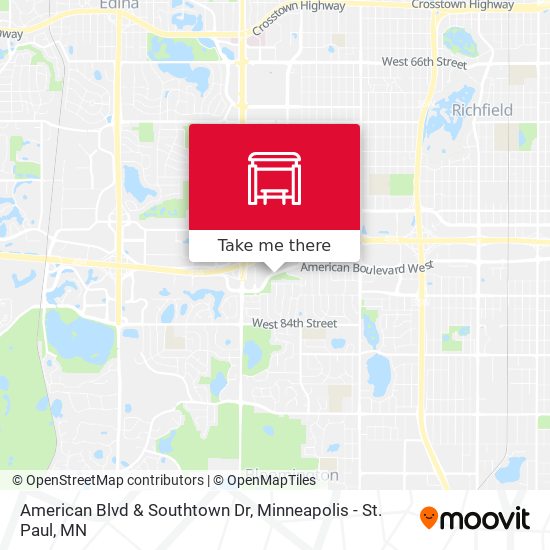 American Blvd & Southtown Dr map