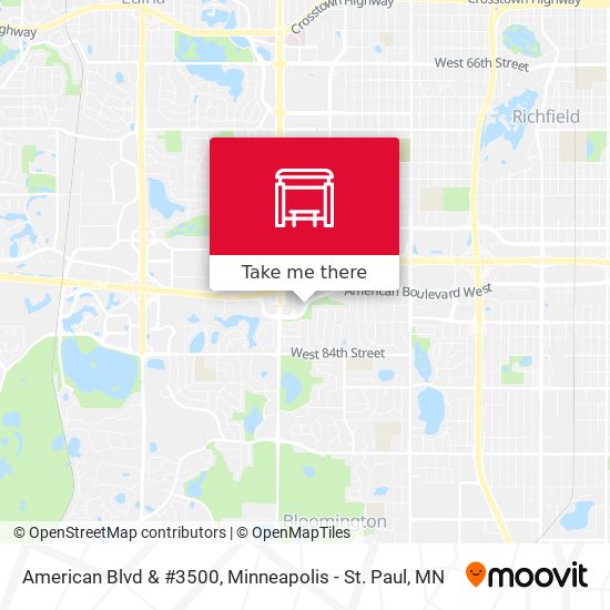 American Blvd & #3500 map