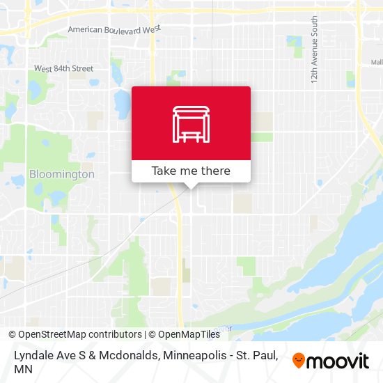 Lyndale Ave S & Mcdonalds map