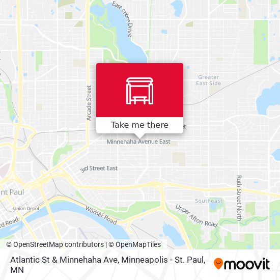 Atlantic St & Minnehaha Ave map