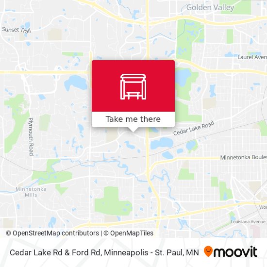 Cedar Lake Rd & Ford Rd map