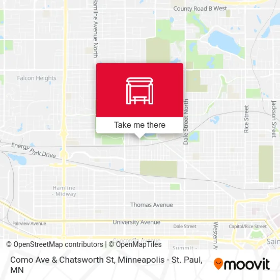 Como Ave & Chatsworth St map