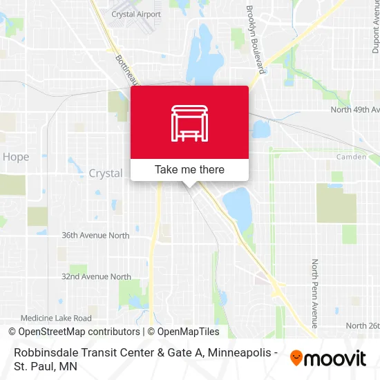 Mapa de Robbinsdale Transit Center & Gate A