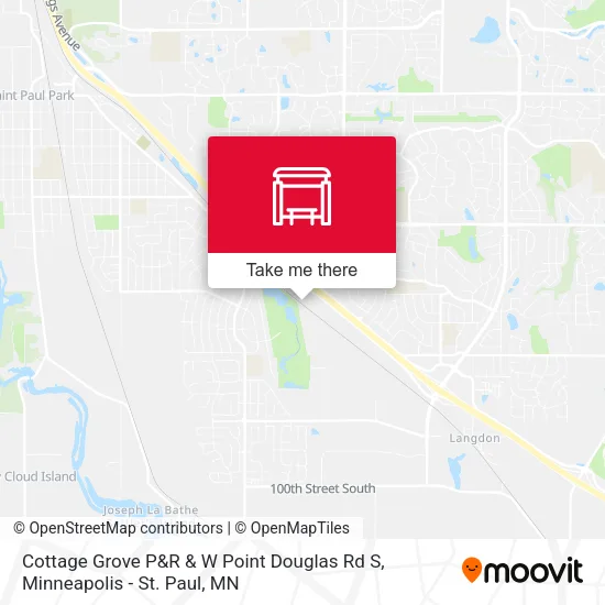 Cottage Grove P&R & W Point Douglas Rd S map