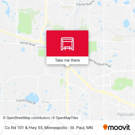 Co Rd 101 & Hwy 55 map