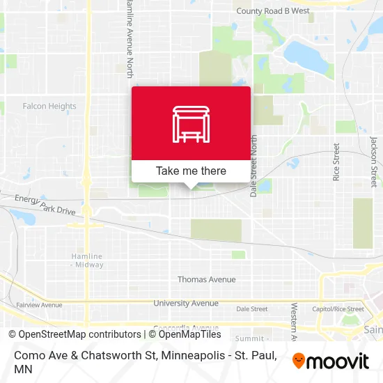 Como Ave & Chatsworth St map