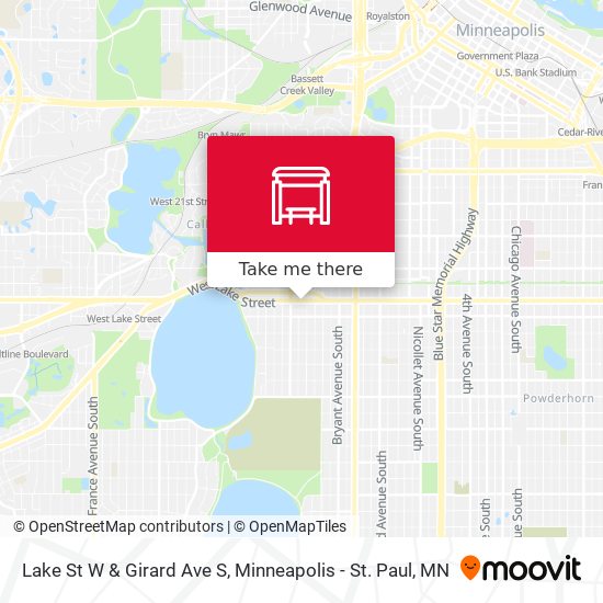 Lake St W & Girard Ave S map
