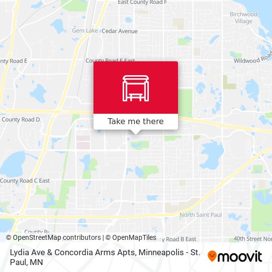 Lydia Ave & Concordia Arms Apts map