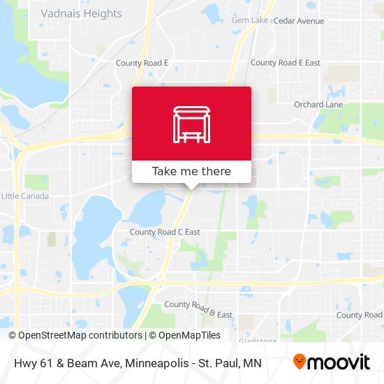 Hwy 61 & Beam Ave map