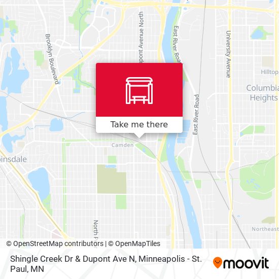 Mapa de Shingle Creek Dr & Dupont Ave N