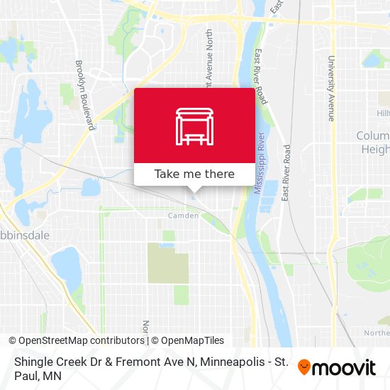 Shingle Creek Dr & Fremont Ave N map
