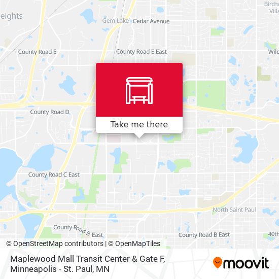 Maplewood Mall Transit Center & Gate F map