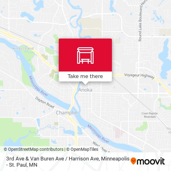 3rd Ave & Van Buren Ave / Harrison Ave map