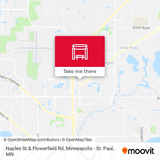 Naples St & Flowerfield Rd map
