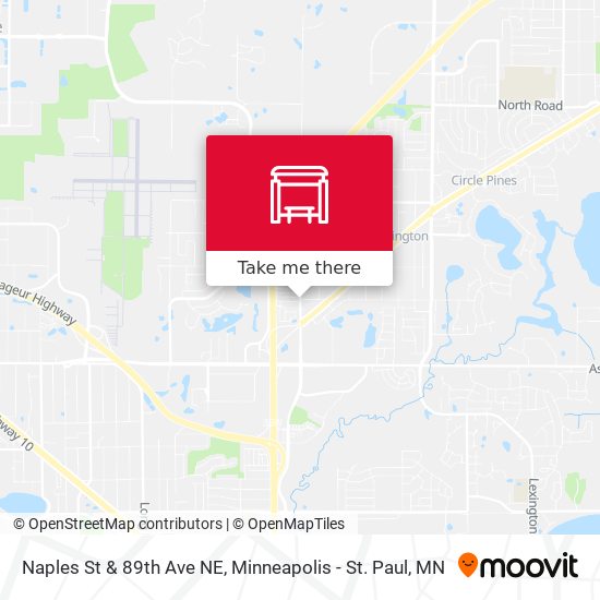 Naples St & 89th Ave NE map
