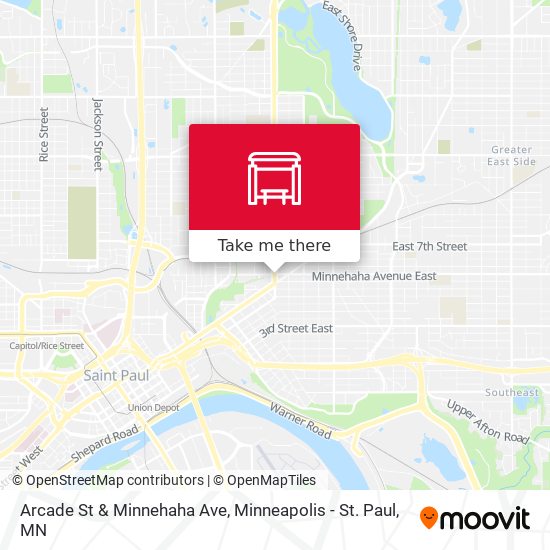 Arcade St & Minnehaha Ave map