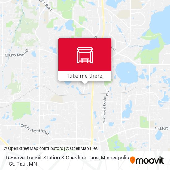 Reserve Transit Station & Cheshire Lane map