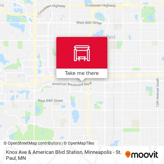 Mapa de Knox Ave & American Blvd Station